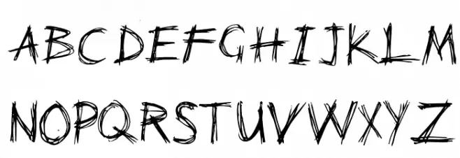 Scratch 2 Schriftart Groß