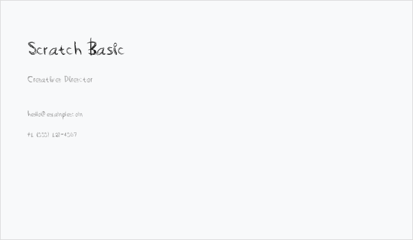 Scratch Basic Business Card