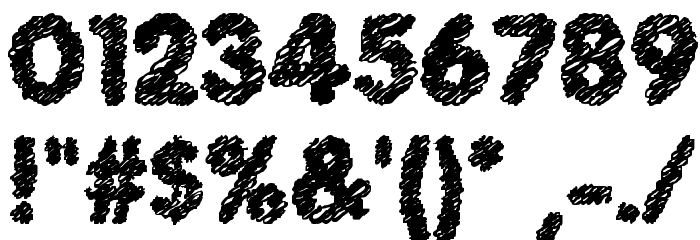 Scratch Bold Font Alte caractere