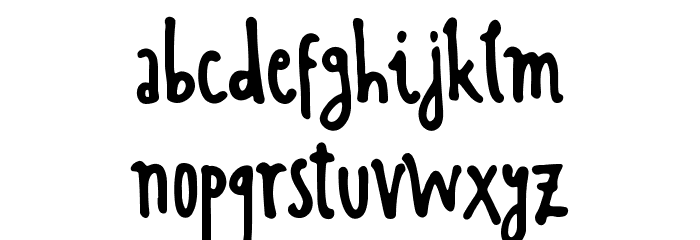 Scratch Ink Font LOWERCASE