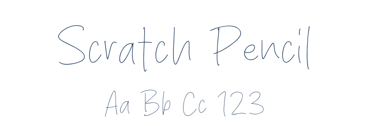 Scratch Pencil Font Preview