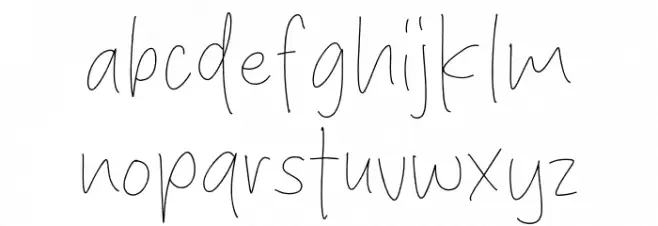 Scratch Pencil Caratteri MINUSCOLO