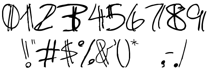 Scratch Regular Font OTHER CHARS