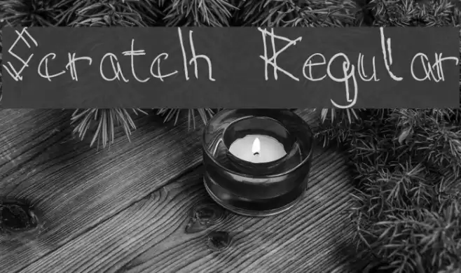 Scratch Regular Font examples