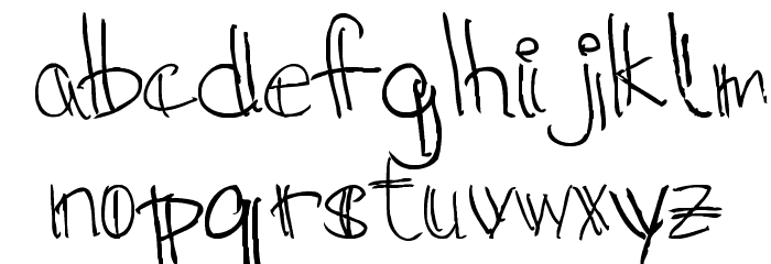 Scratch Regular Font LOWERCASE