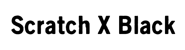 Scratch X Black Font