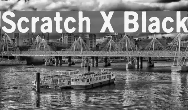 Scratch X Black Font examples