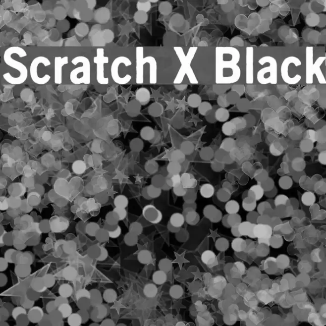 Scratch X Black Font examples