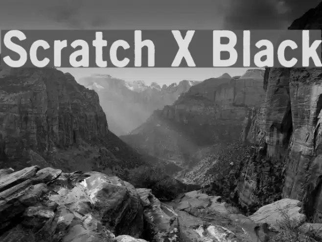 Scratch X Black Font examples