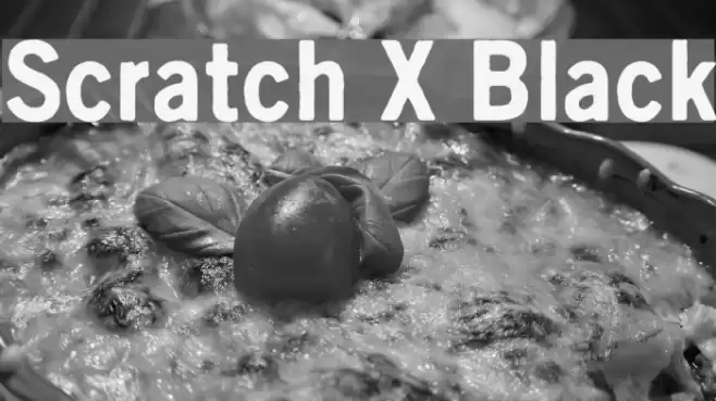 Scratch X Black Font examples