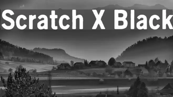 Scratch X Black Font examples