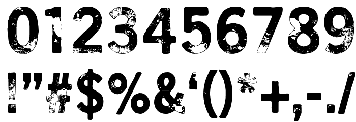 Scratch X Font OTHER CHARS