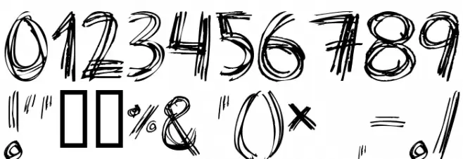 Scratch my back Font OTHER CHARS