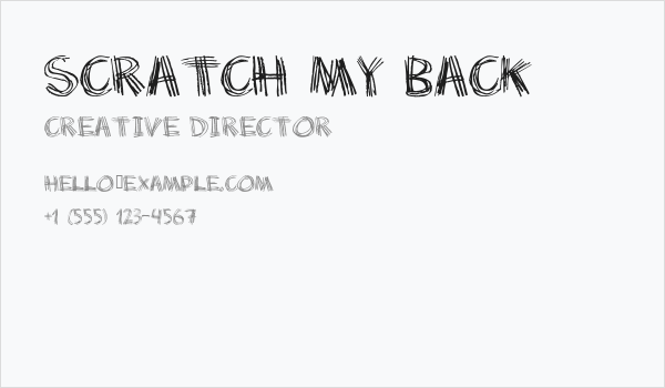 Scratch my back Business Card