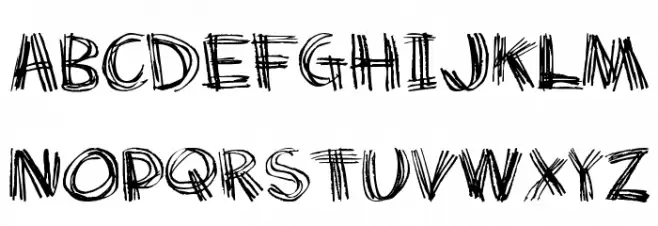 Scratch my back フォント 小文字
