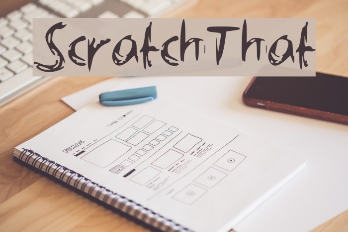 ScratchThat Font examples