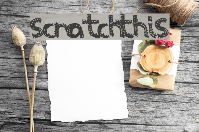 ScratchThis Font examples