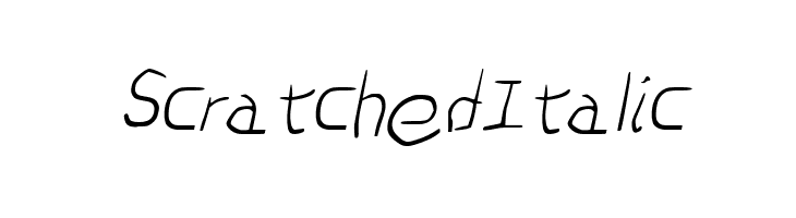 Scratched-Italic  les polices de caractères gratuit tlcharger