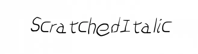 Scratched-Italic  Frei Schriftart Herunterladen