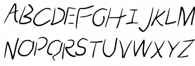 Scratched-Italic Шрифта ВЕРХНИЙ