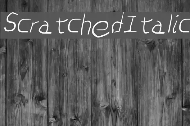 Scratched-Italic Fonte examples