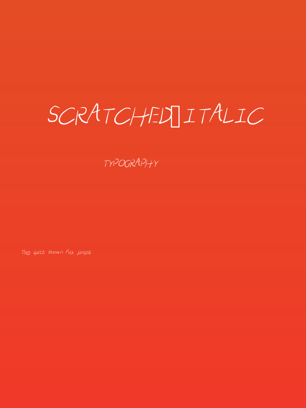 Scratched-Italic Poster
