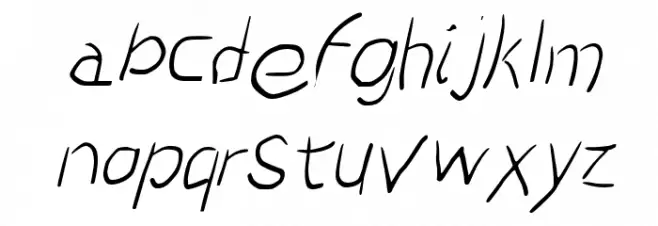 Scratched-Italic Fonte MINÚSCULAS