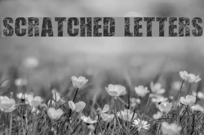 Scratched Letters Font examples