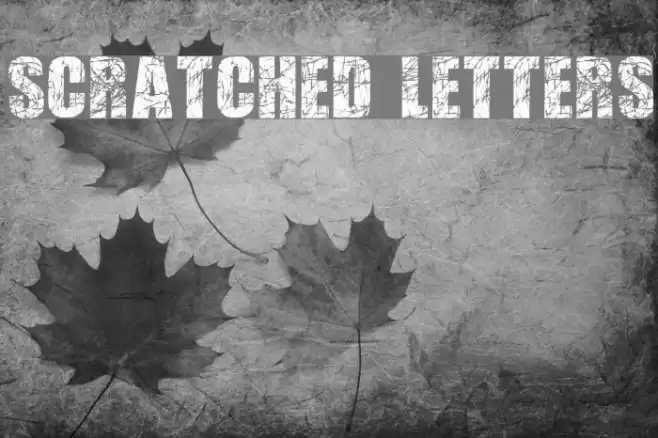 Scratched Letters Font examples
