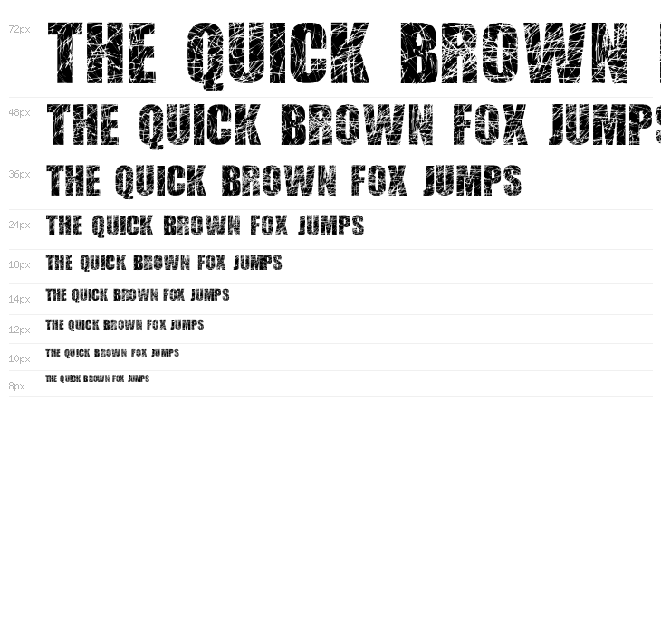 Scratched Letters Waterfall