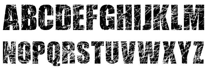 Scratched Letters Font LOWERCASE