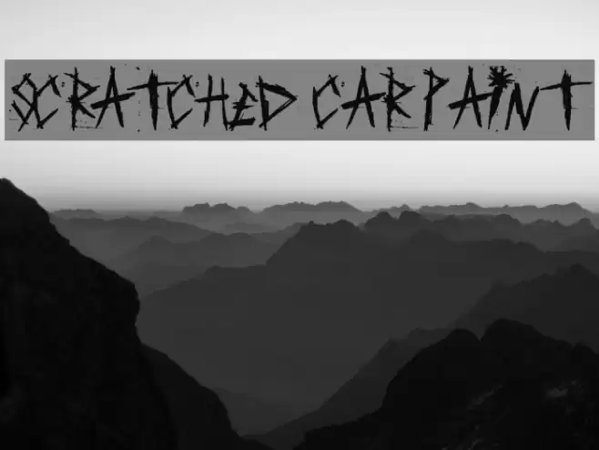 Scratched car paint Font examples