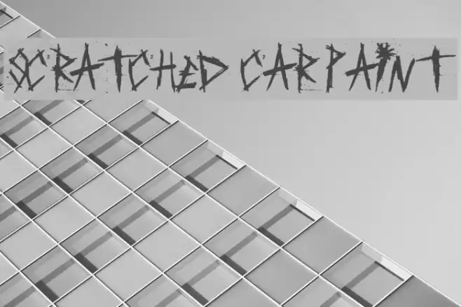 Scratched car paint Font examples