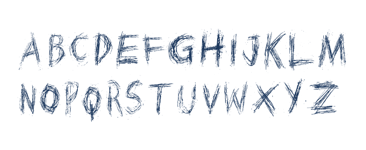 Scratched on X Ray Lowercase