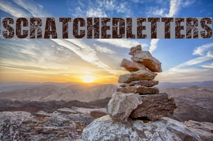 ScratchedLetters Font examples