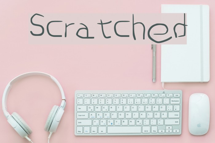 Scratched Font examples