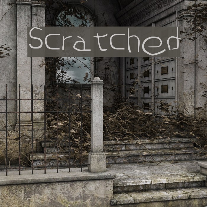 Scratched Font examples