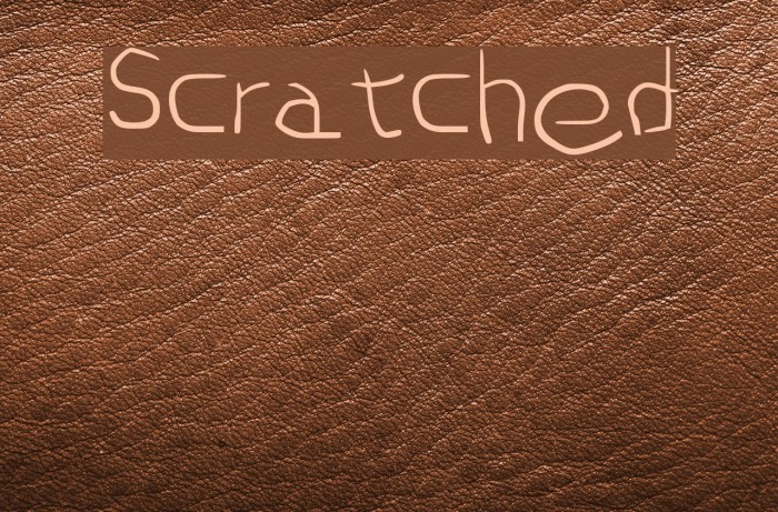 Scratched Font examples