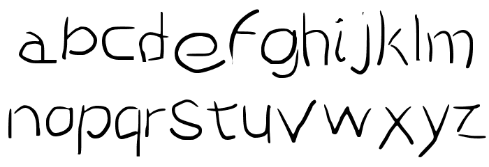 Scratched Font LOWERCASE