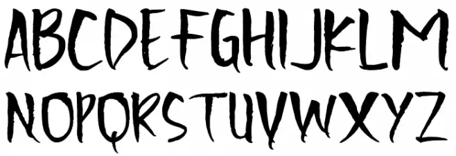 Scratchedman-Regular Schriftart Groß