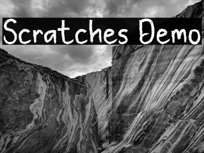 Scratches Demo Font examples