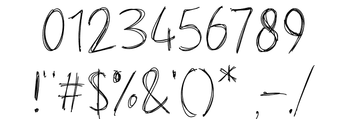 Scratches Font OTHER CHARS