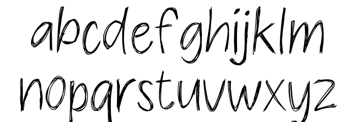 Scratches Font LOWERCASE