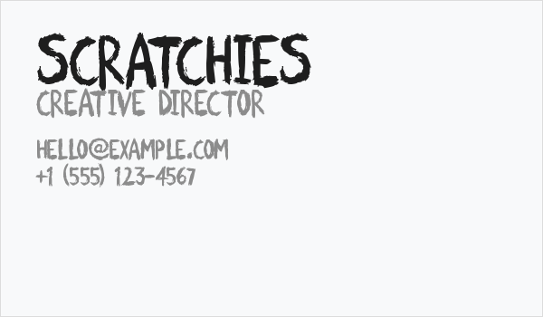 Scratchies Business Card