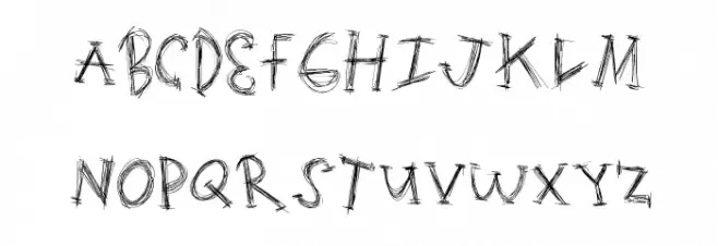 ScratchingMatters Schriftart Kleinbuchstaben