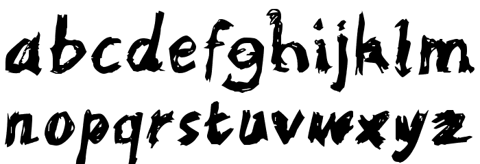 Scratchy Large Font LOWERCASE