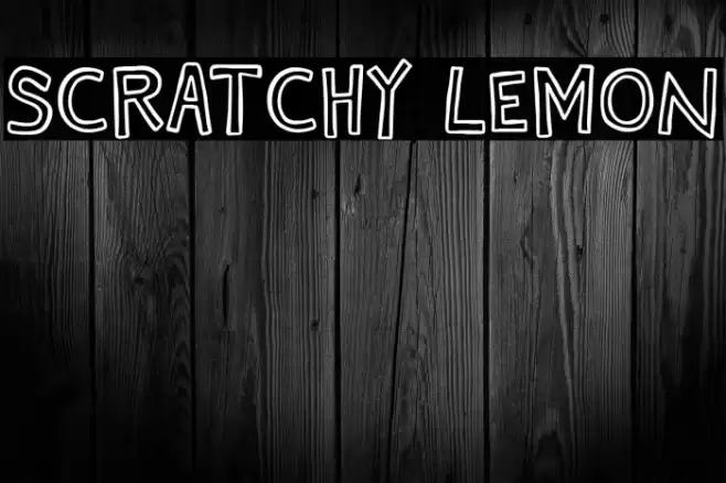 Scratchy Lemon Font examples