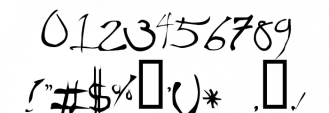 Scratchy Mess Шрифта ДРУГИЕ символов