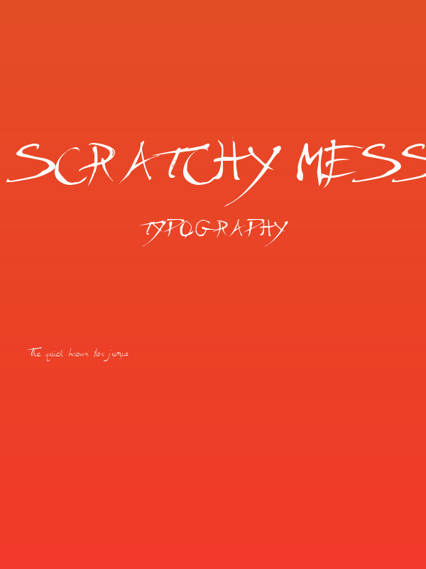 Scratchy Mess Poster