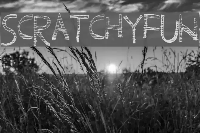 ScratchyFun Font examples
